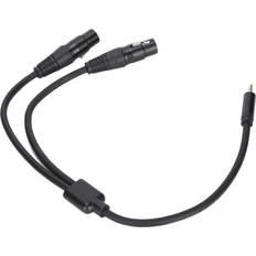 Andoer Dual XLR Female to 3.5mm 18in Male Jack Cable