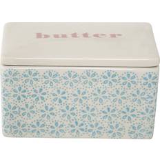 Bloomingville Butter Dishes Bloomingville Blue Ceramic Patrizia Box A21106507 Butter Dish