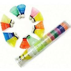Shuttlecocks Shein 12pcs Colorful Plastic Badminton Shuttlecocks