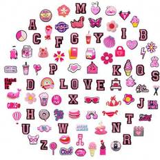 Shoe Care & Accessories Shein Non-Repeat 10 32Pcs Random Pink Shoe Charms