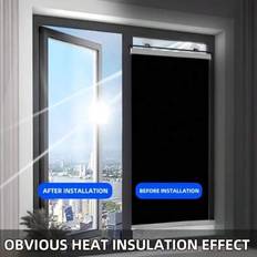 Curtains & Accessories Shein Easy Install Blackout Curtain No-Drill