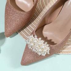 Shoe Care & Accessories Shein Pearl Flower Shoe Clips Handmade