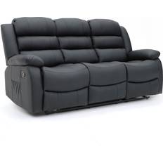 Leather Manual Recliner 3 Seater