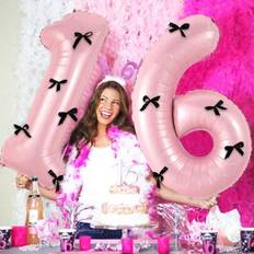 Shein 7pcs 40inch Pink Numeral Balloon Set