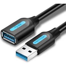 Vention USB 3.0 Male Female Extension Cable 2m Black PVC