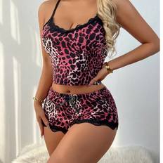 Polyester - Women Lingerie Sets Shein Sexy Lingerie Summer Pajamas Thin Comfortable Two-Piece Set