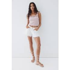 H&M Rosa Linnen H&M Dimrosa Linne Med Volang - Dam