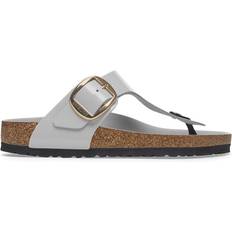 Birkenstock Gizeh Big Buckle Natural Leather Patent - High Shine Stone Coin