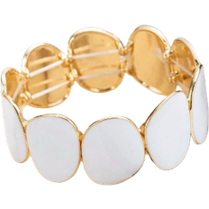 Shein 1pc White Simple & Elegant Bracelet, Unique Design Charming Lady Wrist Band, Suitable For Daily Wear And Gifts