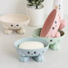 Soap Holders Shein Wheat Straw Cartoon Soap Box