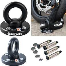 Motorcycle Accessories Oxford Rota Force Motorcycle Ground Anchor 4 Security Bolt - Black