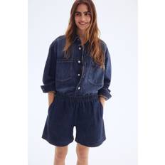 H&M Ladies Denim Pull-On Shorts - Dark Denim