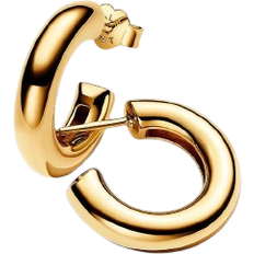 Metal Earrings Pandora Round Open Hoop Earrings - Gold