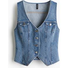 H&M Jeansweste Damen - Denimblau