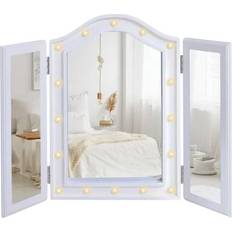 Table Mirrors Homcom Triple White Table Mirror 73x53.5cm