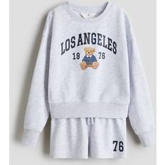 Girls - Grey Other Sets H&M 2-Teiliges Sweatshirt Set - Hellgraumeliert/Los Angeles