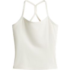 H&M Integral Bra Sports Strappy Top with Softmove - White