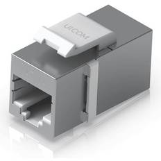 Ethernet-, Data- ja Puhelinpistorasiat Ubiquiti UniFi Cat6A C6A Flat Stainless Steel Coupler 12-Pack