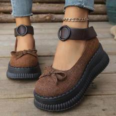 Platform Ballerinas Shein Thick Sole Mary Jane Shoes With Design Sense