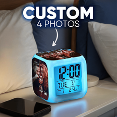 Shein Personalized Photo Alarm Clock With LED Lights