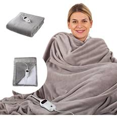 Overheat Protection Electric Blankets Sensio Home Luxury Heated Throw Fast Heat Up Blanket