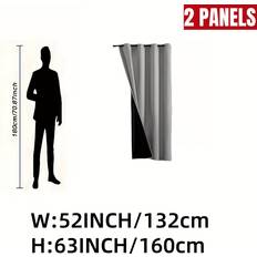 Gardiner & Tillbehör Temu 2 Panels 100% Blackout Privacy Curtains
