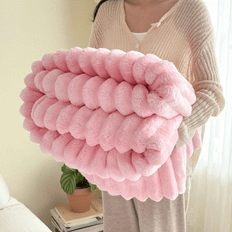 Temu Luxurious Rabbit Fur Throw Blanket Filt