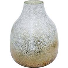 Ivyline Verre Round Frosted Gold Vase 26cm