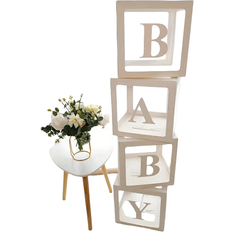 Shein Party Decorations Baby Letters Box White/Transparent