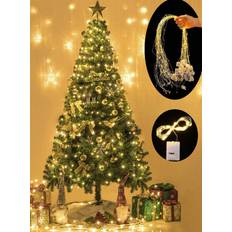 Shein 10pcs LED Light String, 40inch LED String Lights, 3 Lighting Modes LED String Lights, Flashing Fairy Lights For Cake, Bouquet, Gift Surprise Decor, Suitable For Halloween, Thanksgiving, Autumn, Wedding Party, Birthday Party, Gift Wrapping Multicolour String Light 10 Lamps
