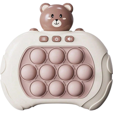 Shein 1 Set Neues Original Schnell-Push Spielkonsole Brauner Bär Pop Up Fidget Bubble Elektronisches Pop-Spiel 4 Modi Licht Anti-Stress Spielzeug als Gesche Bär im alten Stil