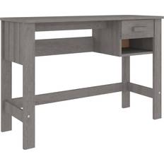 Grå Skrivebord vidaXL Hamar Light Grey Skrivebord 40x110cm