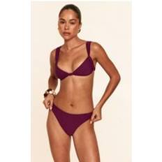 Purple Bikini Bottoms PrettyLittleThing Ruched Tanga Bikini Botoms - Purple