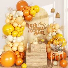 Yellow Balloon Arches Shein 166pcs Retro Orange Yellow Balloon Garland Arch Kit