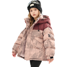 Xcsgsra Kids Girls Winter Hooded Coats Jacket - Red