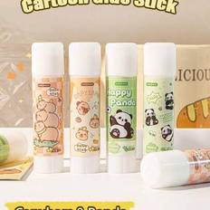 School Glue on sale Shein 2 8pcs Random Cute Cartoon Panda Glue Stick
