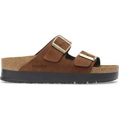 Birkenstock Arizona Flex Platform Nubuck Leather - Dark Tea
