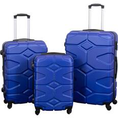 Borg Living Travel Suitcase 3 stk. - Military Blue