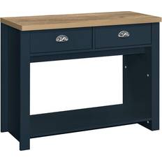 Blue Console Tables Birlea Highgate 2 Navy/Oak Console Table 35.6x99cm