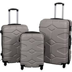 Letvægts kuffert Borg Living Travel Suitcase 3 stk. - Military Silver