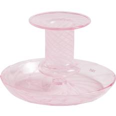 Candle Holders Hay Flare Stripe Pink/White Candle Holder 7.5cm