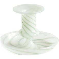 Hay Flare Stripe Green/White Candle Holder 7.5cm