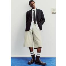 H&M Herr Kavajer H&M Dubbelknäppt Kavaj Linmix Relaxed Fit - Svart