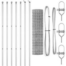 Fences vidaXL Euro Fence With 7 Posts 1.4x10 M Galvanised Steel