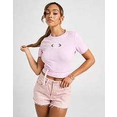 Adidas Pink T-shirts adidas Originals Ribbed Cut Out T-Shirt - Pink