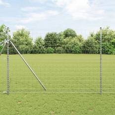 Fences vidaXL Euro Fence With 7 Posts 1.6x10 m Galvanised Steel