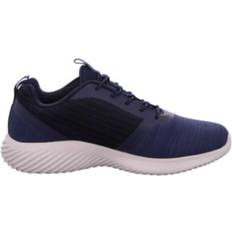Skechers Mens Air Cooled Memory Foam Slip On Trainers - Navy