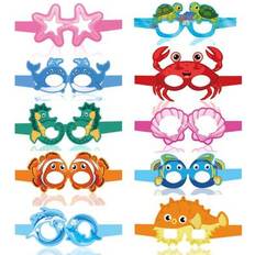 Text & Letters Photo Props, Party Hats & Sashes Shein 10pcs Ocean-Themed Party Glasses
