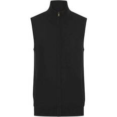 Men - Organic Vests Henbury Plain Full Zip Sleeveless Gilet Vest - Dark Blue