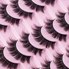Shein Fluffy 3D Faux Mink Lashes Natural Long Thick False Eyelashes